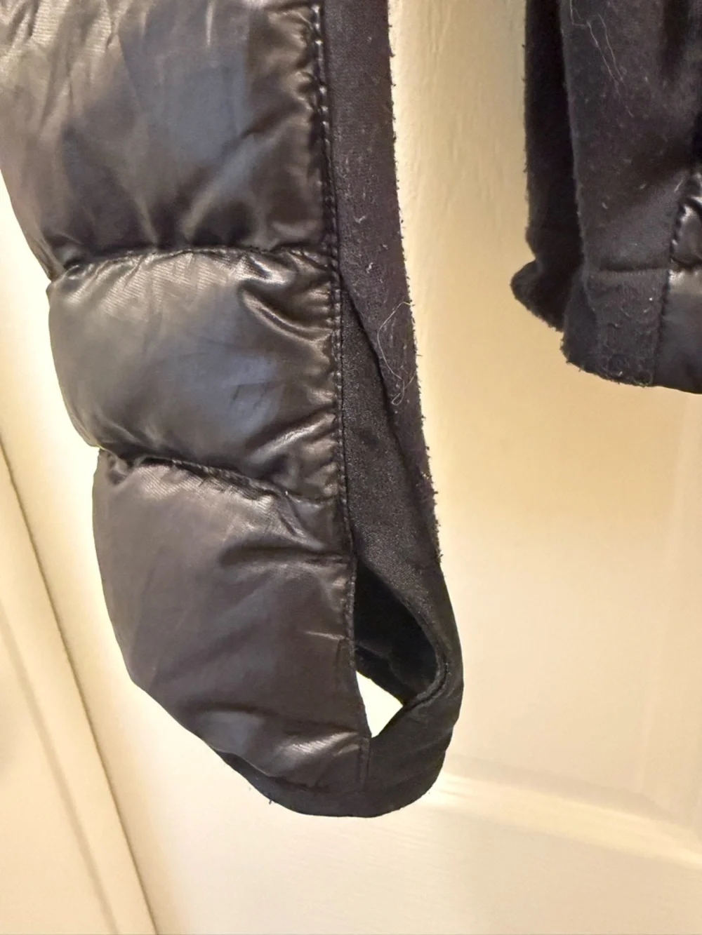 Descente Black Puffer Jacket with Yellow Zip Accents - Picture 6 of 12
